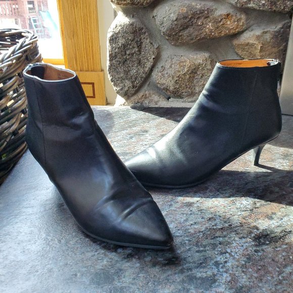 14th & Union Black Faux Leather Ankle Booties Size 6.5M - Picture 14 of 16